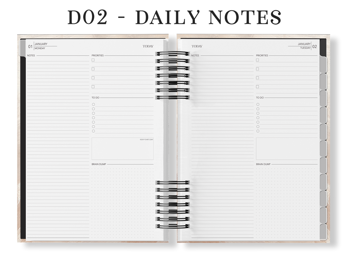 A4 Year Planner (Custom Monthly and Daily inserts)