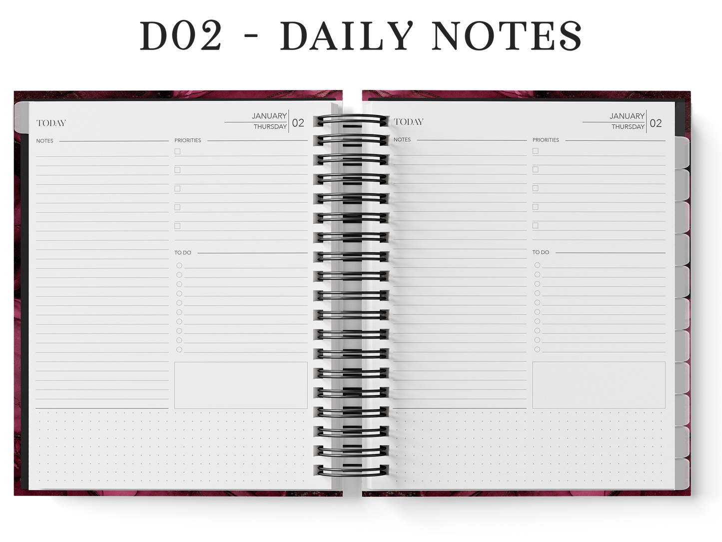 Year Planner (Custom Monthly and Daily inserts)