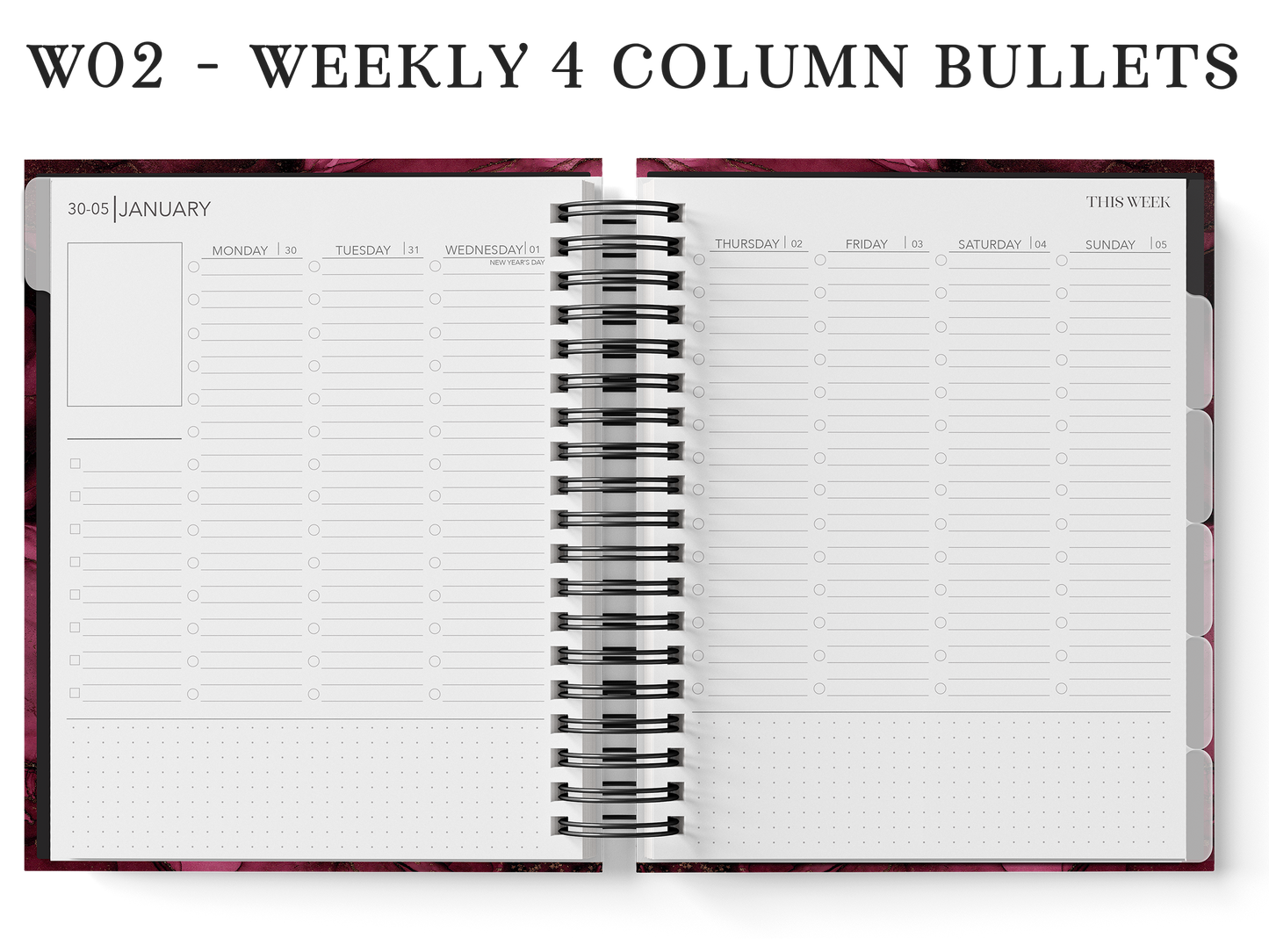 6-Month Planner (Custom Monthly, Weekly and Daily inserts)