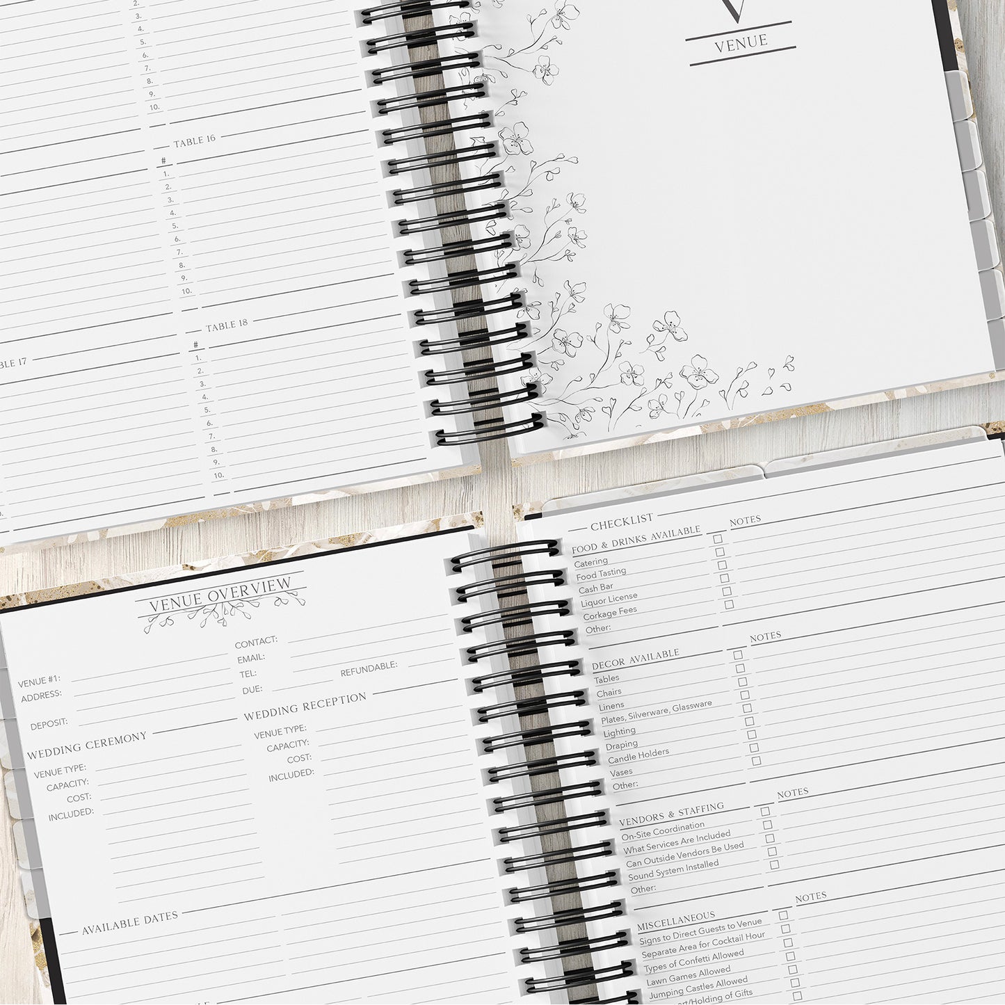 Wedding Planner (Custom Monthly and Weekly inserts)