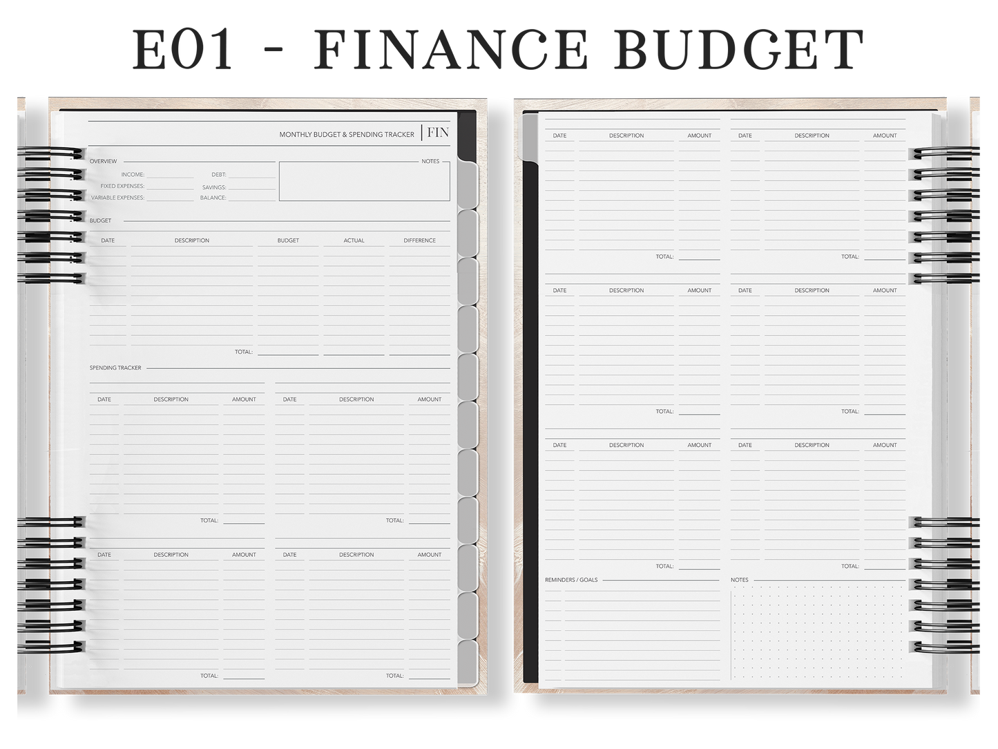 A4 Year Planner (Custom Monthly and Daily inserts)