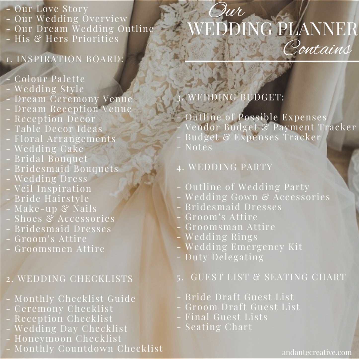 Wedding Planner (Custom Monthly and Weekly inserts)