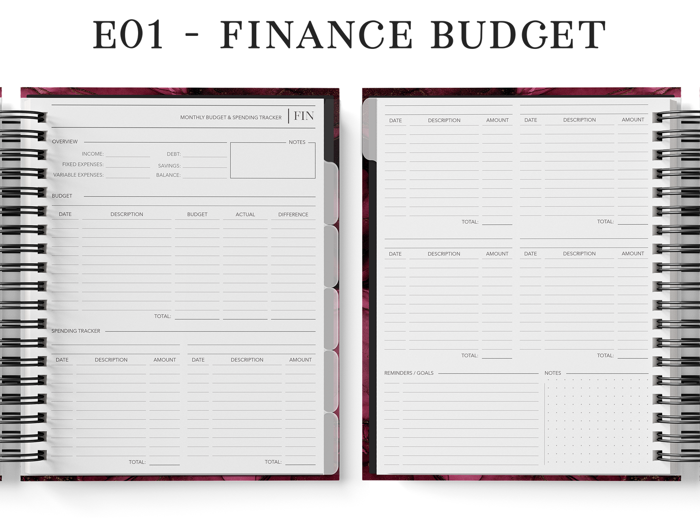 6-Month Planner (Custom Monthly, Weekly and Daily inserts)