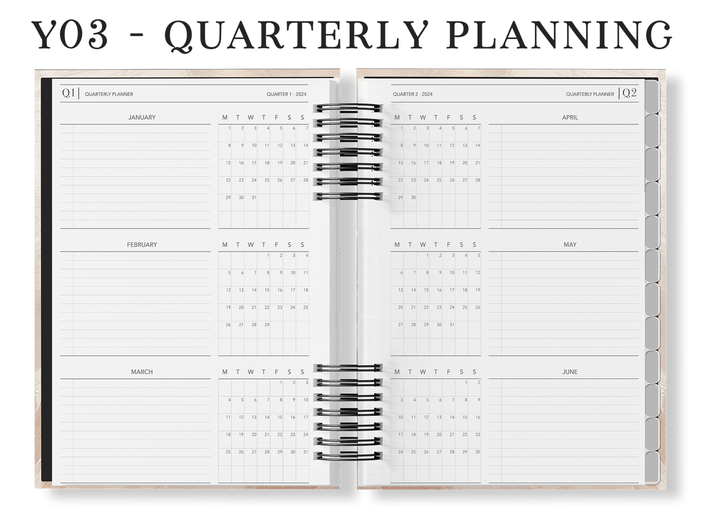 A4 Year Planner (Custom Monthly and Daily inserts)