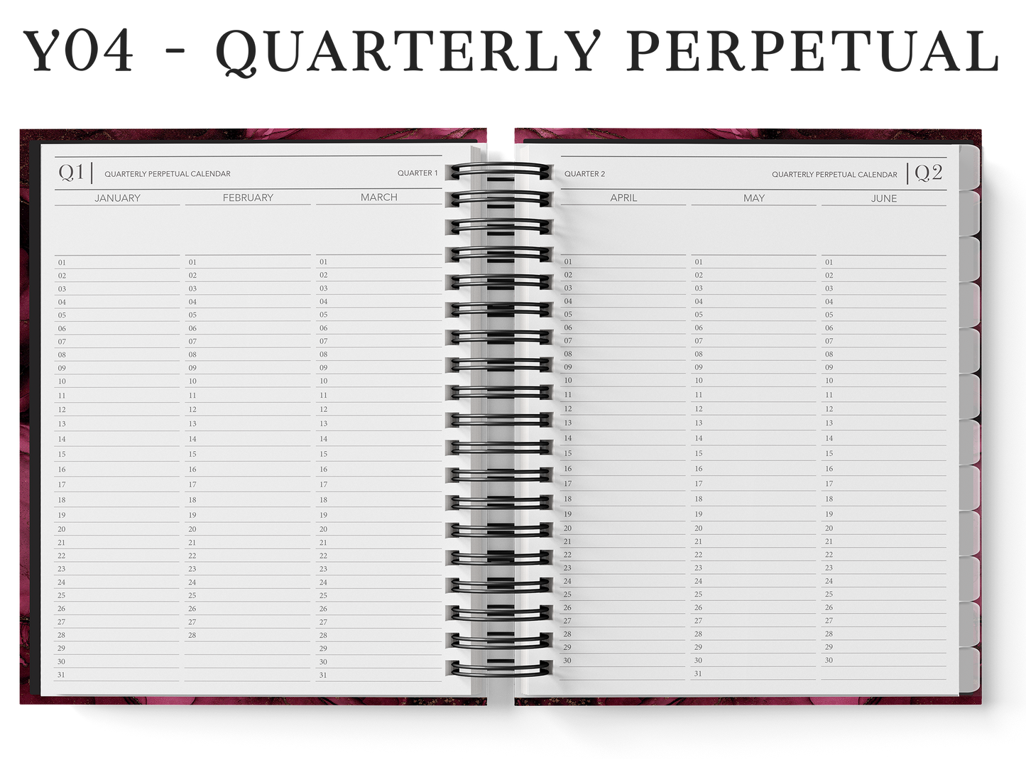 Year Planner (Custom Monthly and Daily inserts)