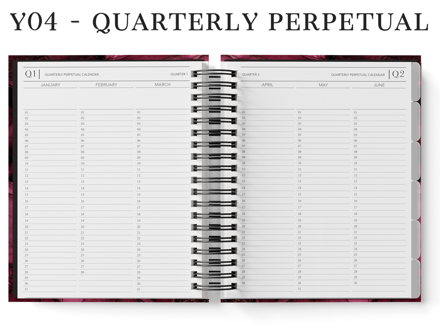 6-Month Planner (Custom Monthly, Weekly and Daily inserts)