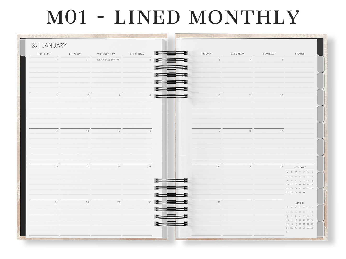A4 Year Planner (Custom Monthly and Daily inserts)