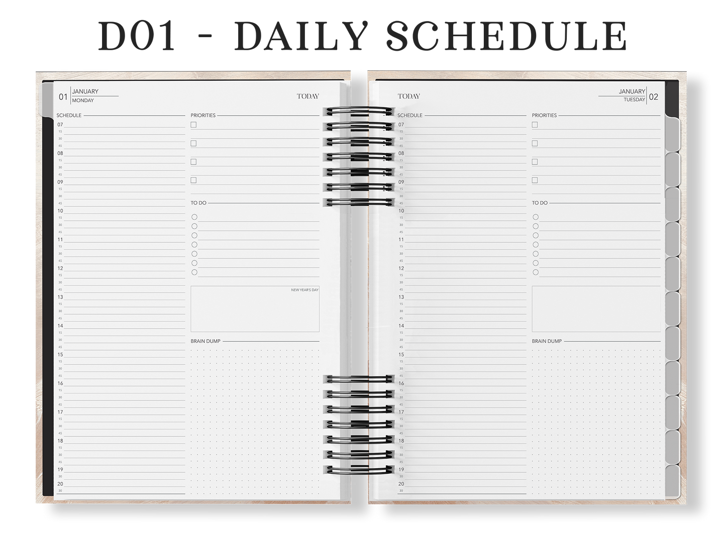 A4 Year Planner (Custom Monthly and Daily inserts)
