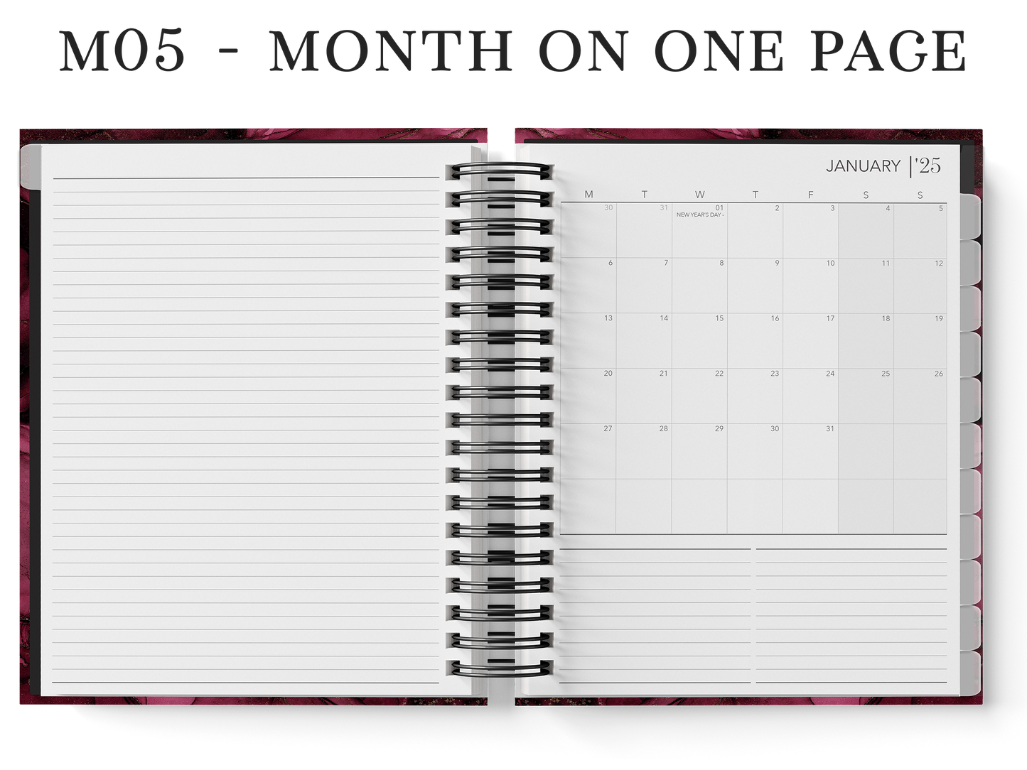 Year Planner (Custom Monthly and Daily inserts)