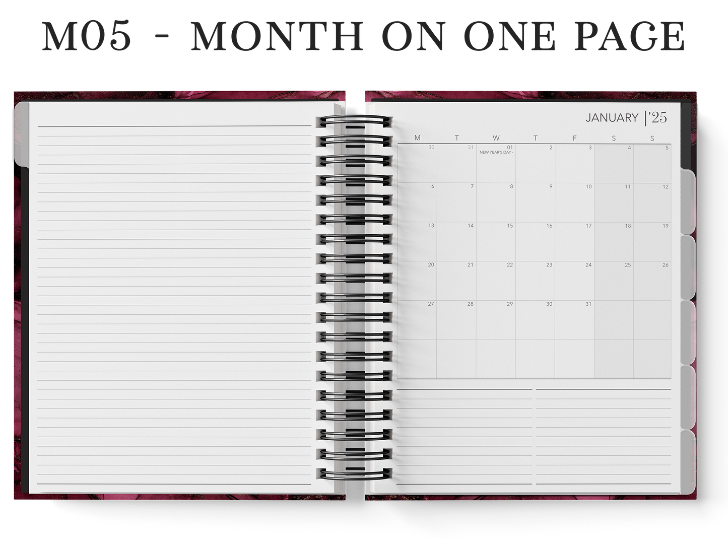 6-Month Planner (Custom Monthly, Weekly and Daily inserts)