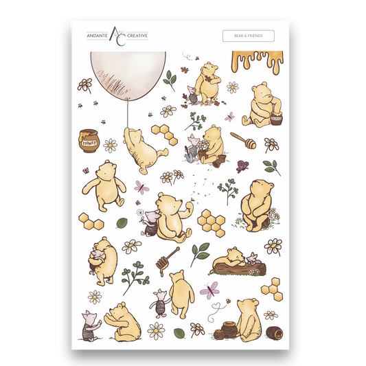 Bear & Friends Decorative Sticker Sheet