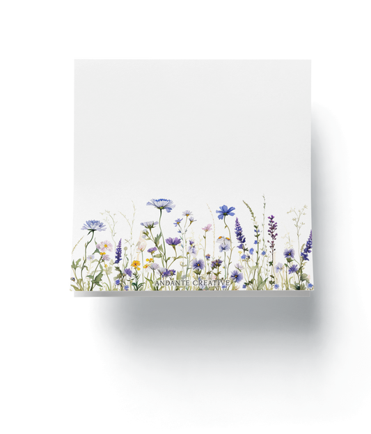 Wildflower Blue Notepad