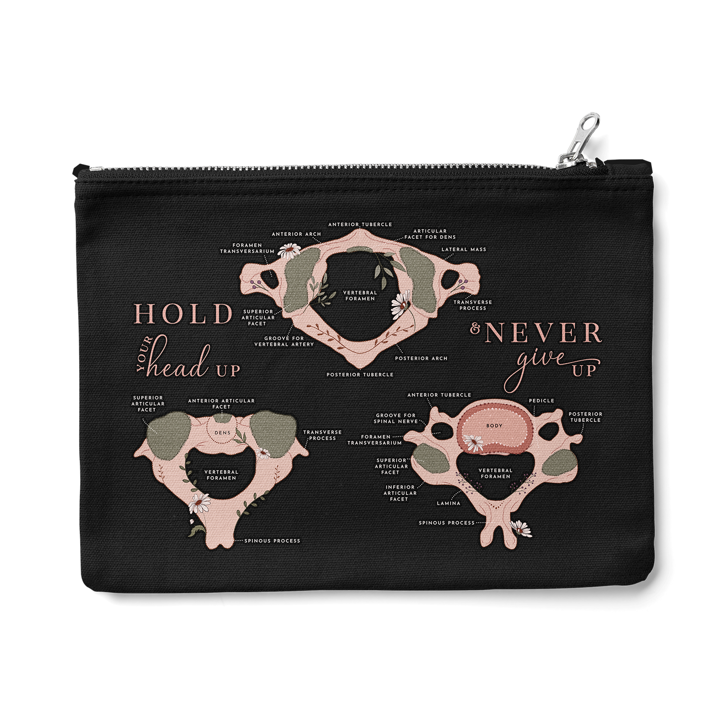 Cervical Spine Anatomy Zipper Pouch