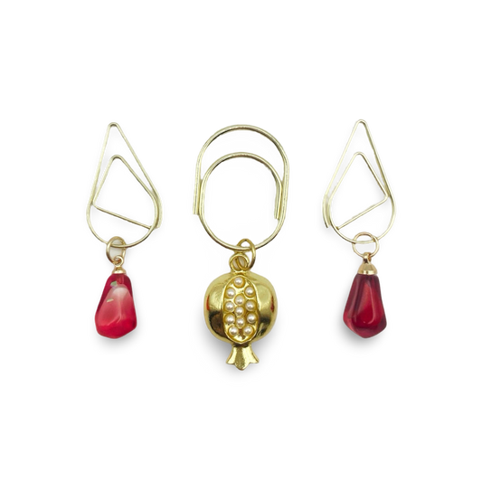 Pomegranate Trio Planner Bookmark Charms