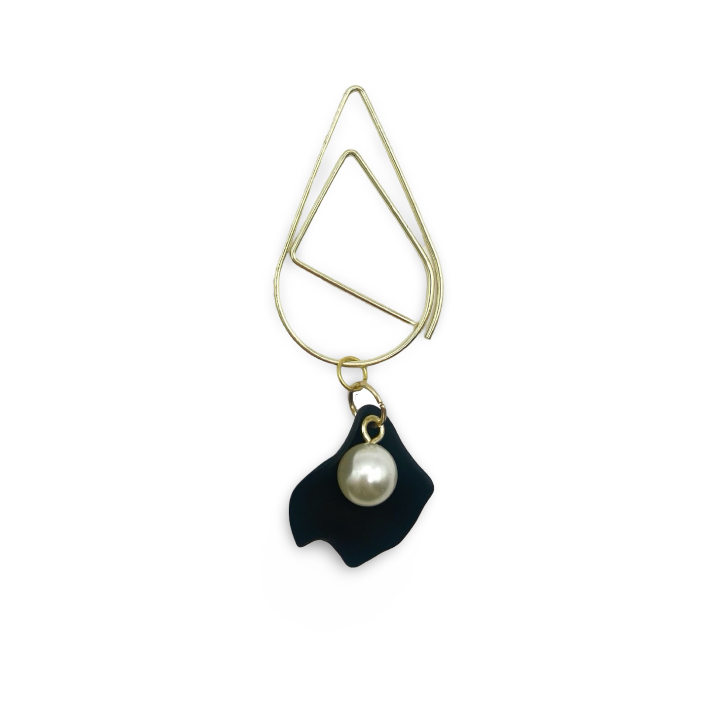 Black leaf Pearl Planner Bookmark Charms