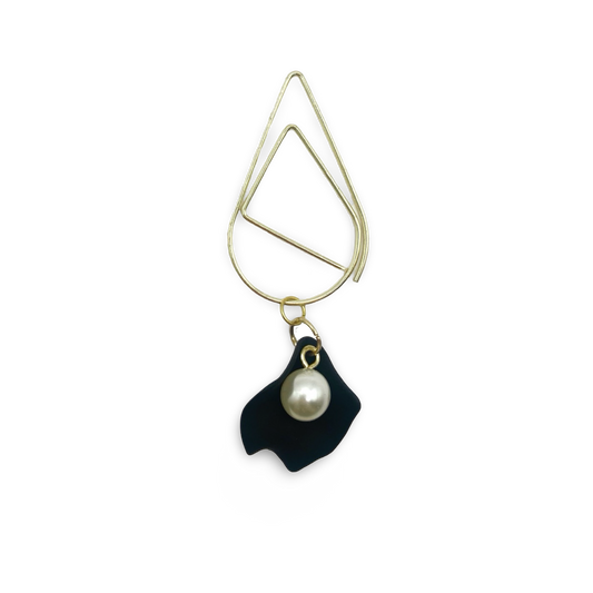 Black leaf Pearl Planner Bookmark Charms