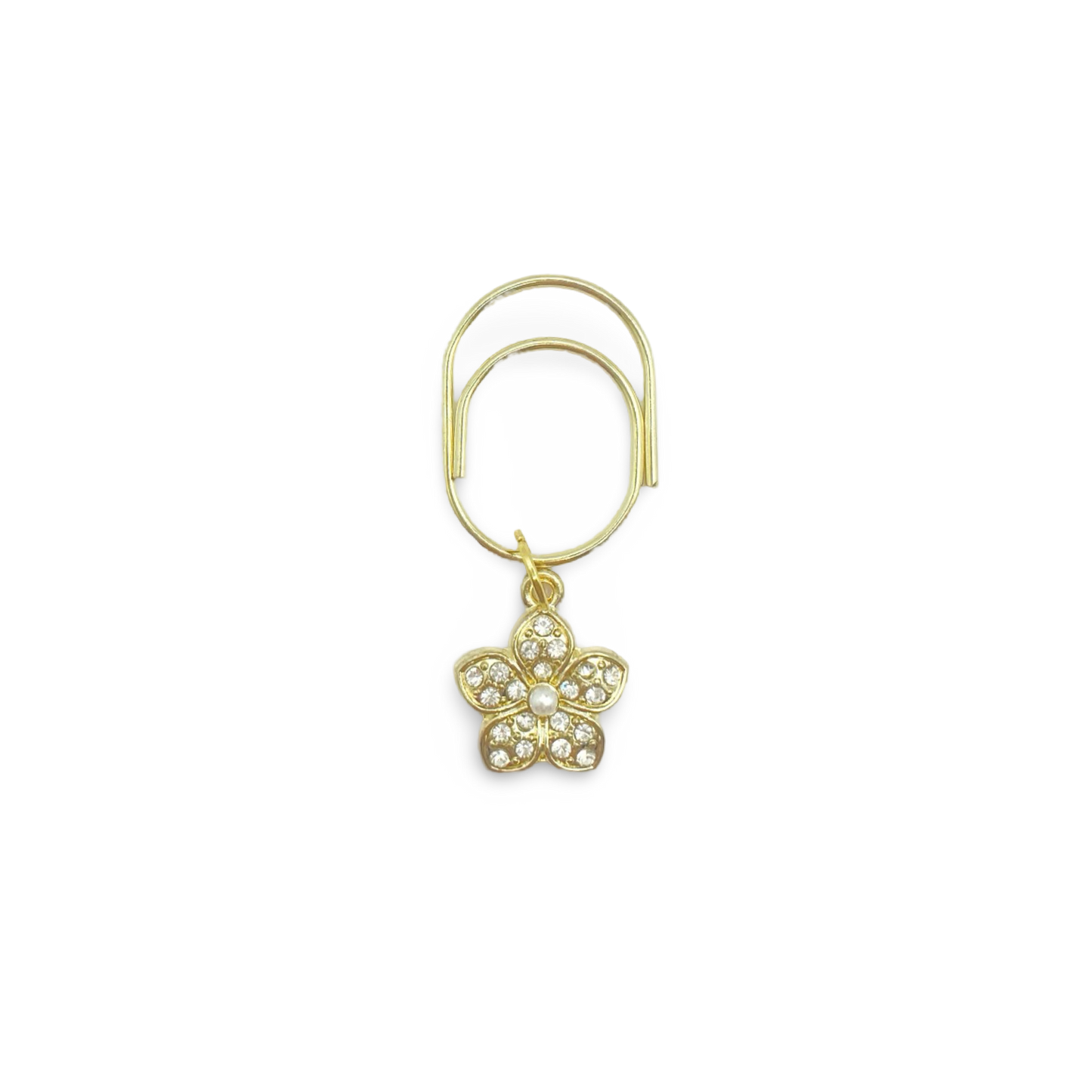 Rhinestone Flower Planner Bookmark Charms