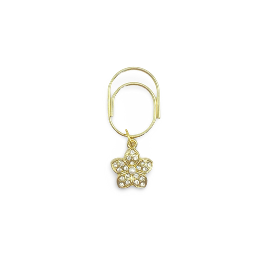 Rhinestone Flower Planner Bookmark Charms