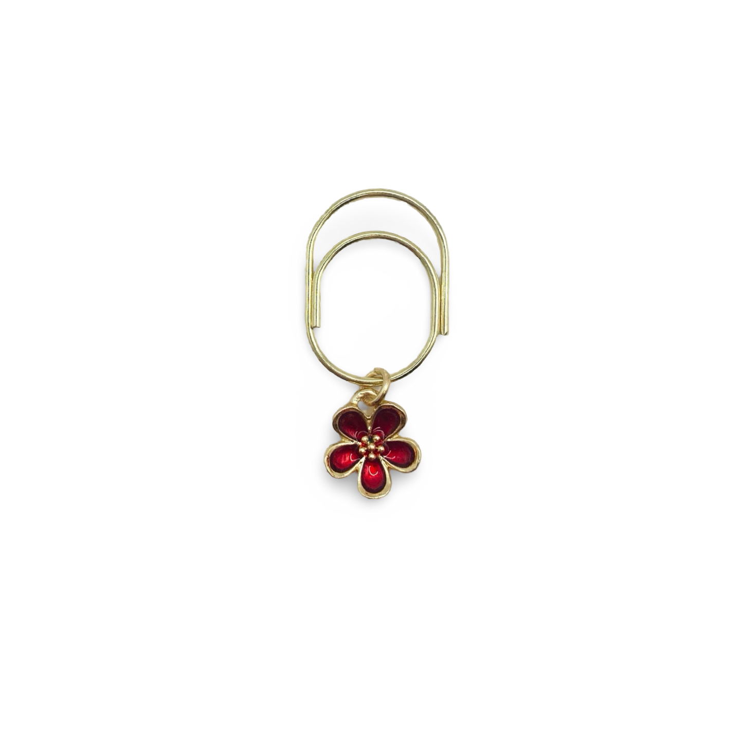 Forget Me Not Petals 3D Red Planner Bookmark Charms