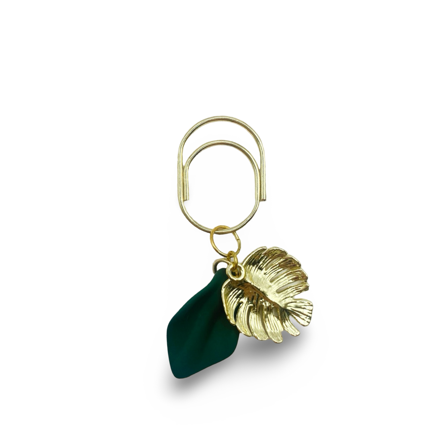 Monstera Green Petal Planner Bookmark Charms