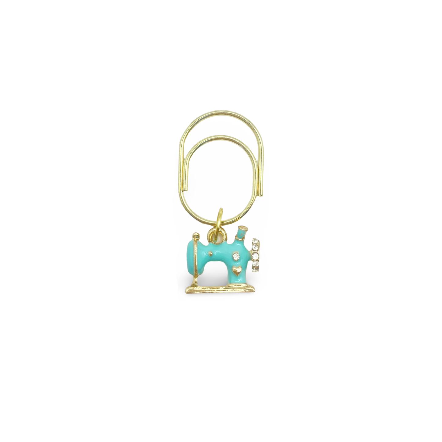 Sewing Machine Blue Planner Bookmark Charms
