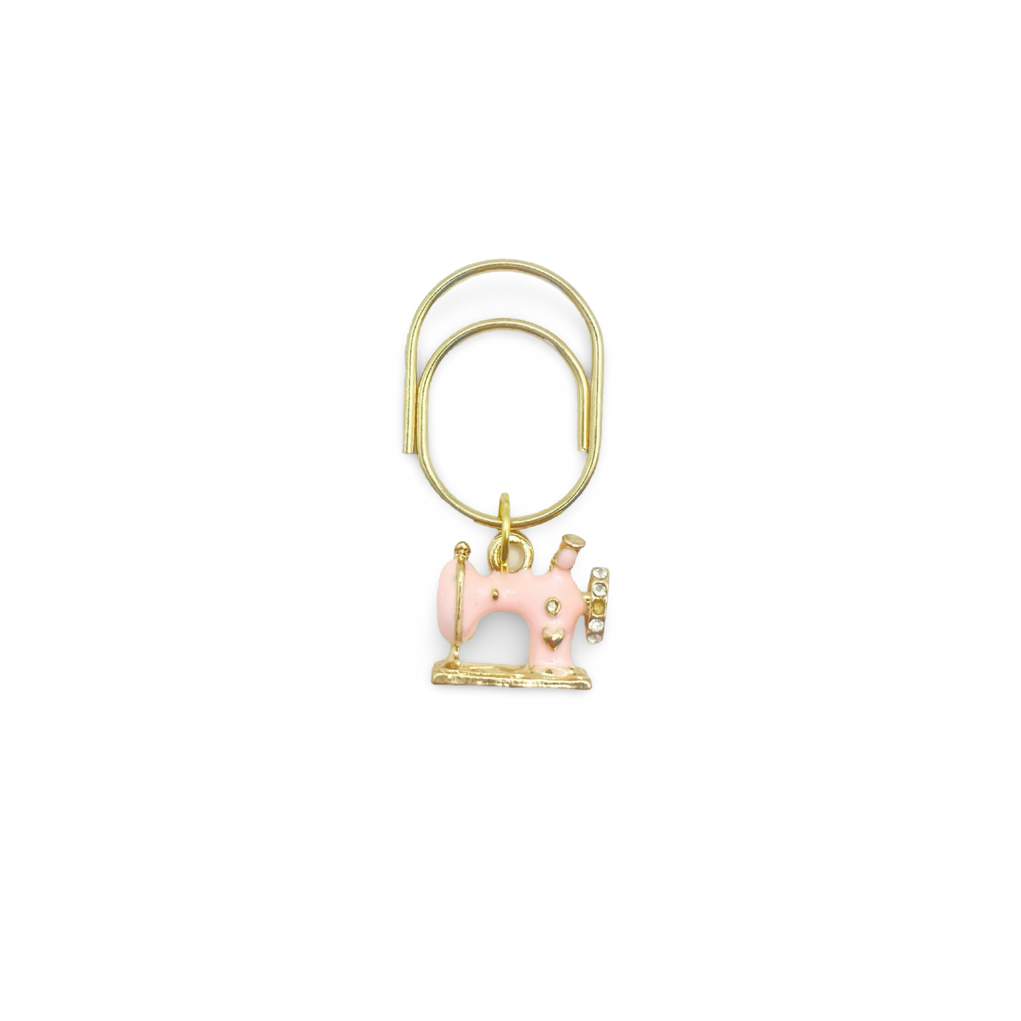 Sewing Machine Pink Planner Bookmark Charms