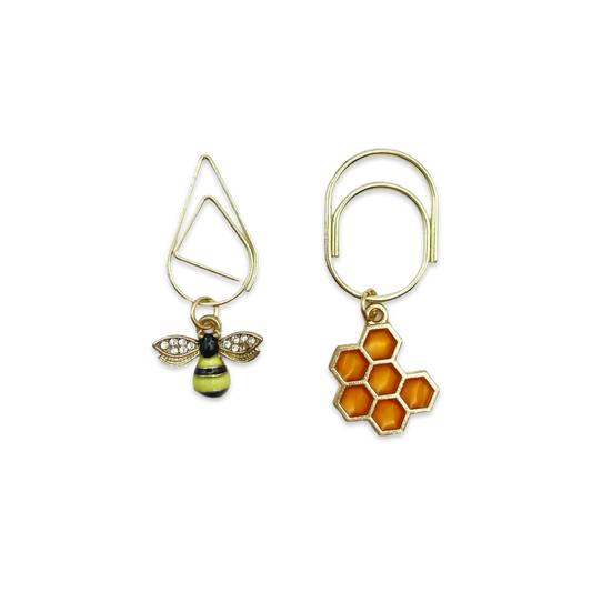 Honey Bee Duo Planner Bookmark Charms