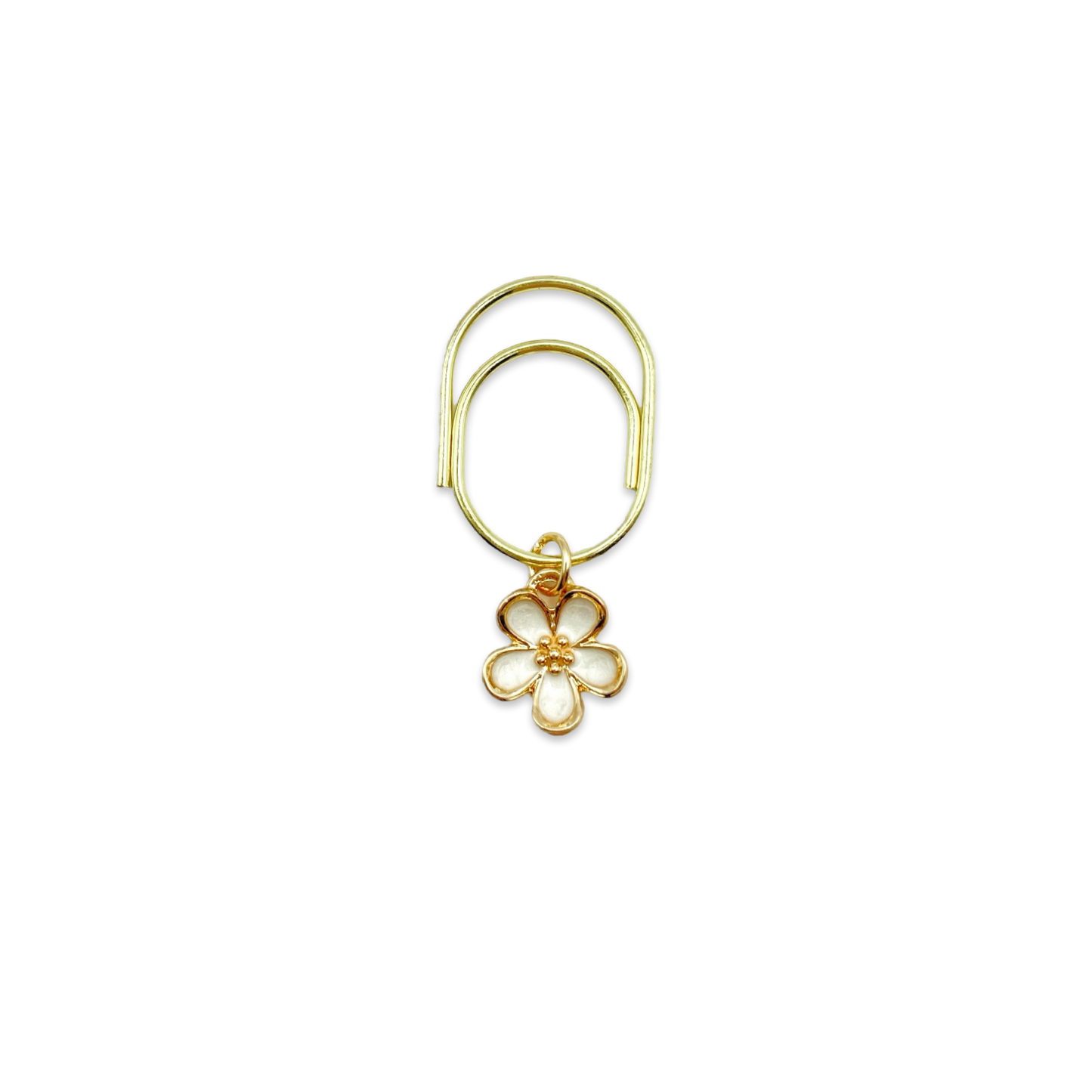Forget Me Not Petals 3D White Planner Bookmark Charms