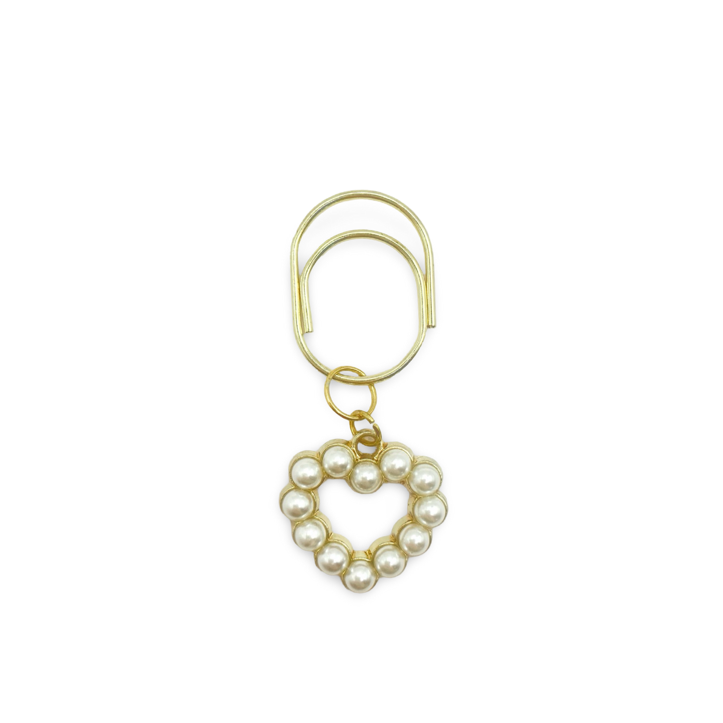 Pearl Heart Cluster Planner Bookmark Charms