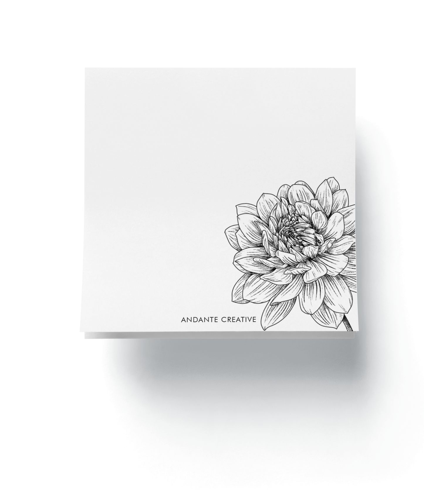 Dahlia Notepad (Black & White)
