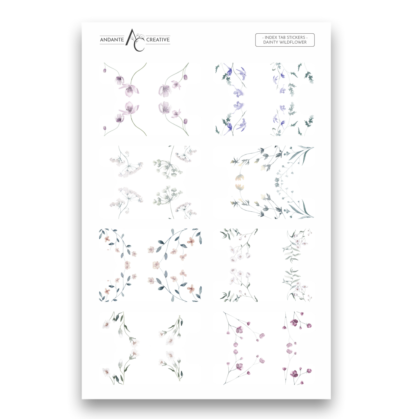 Dainty - Index Sticker Sheet