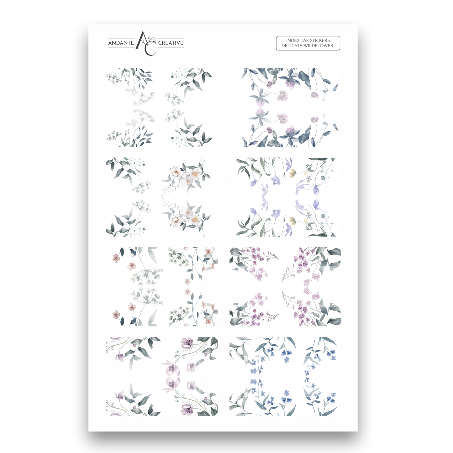 Delicate - Index Sticker Sheet