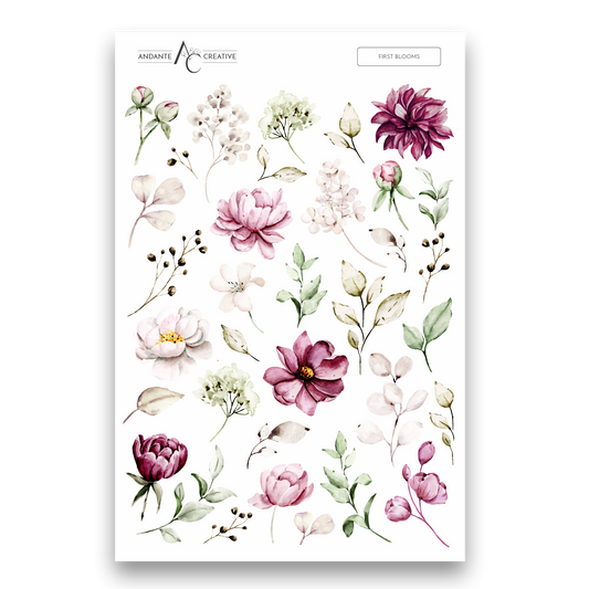 First Blooms Floral Sticker Sheet