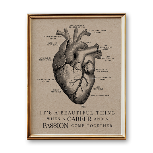 Heart Anatomy Art Print (Vintage Style)