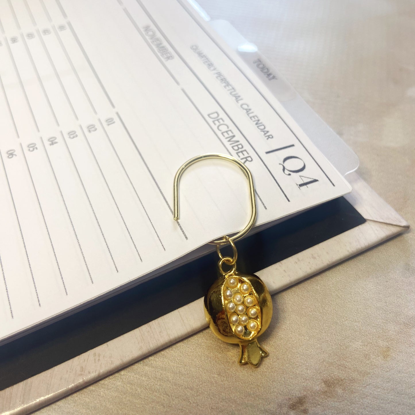 Pomegranate Trio Planner Bookmark Charms