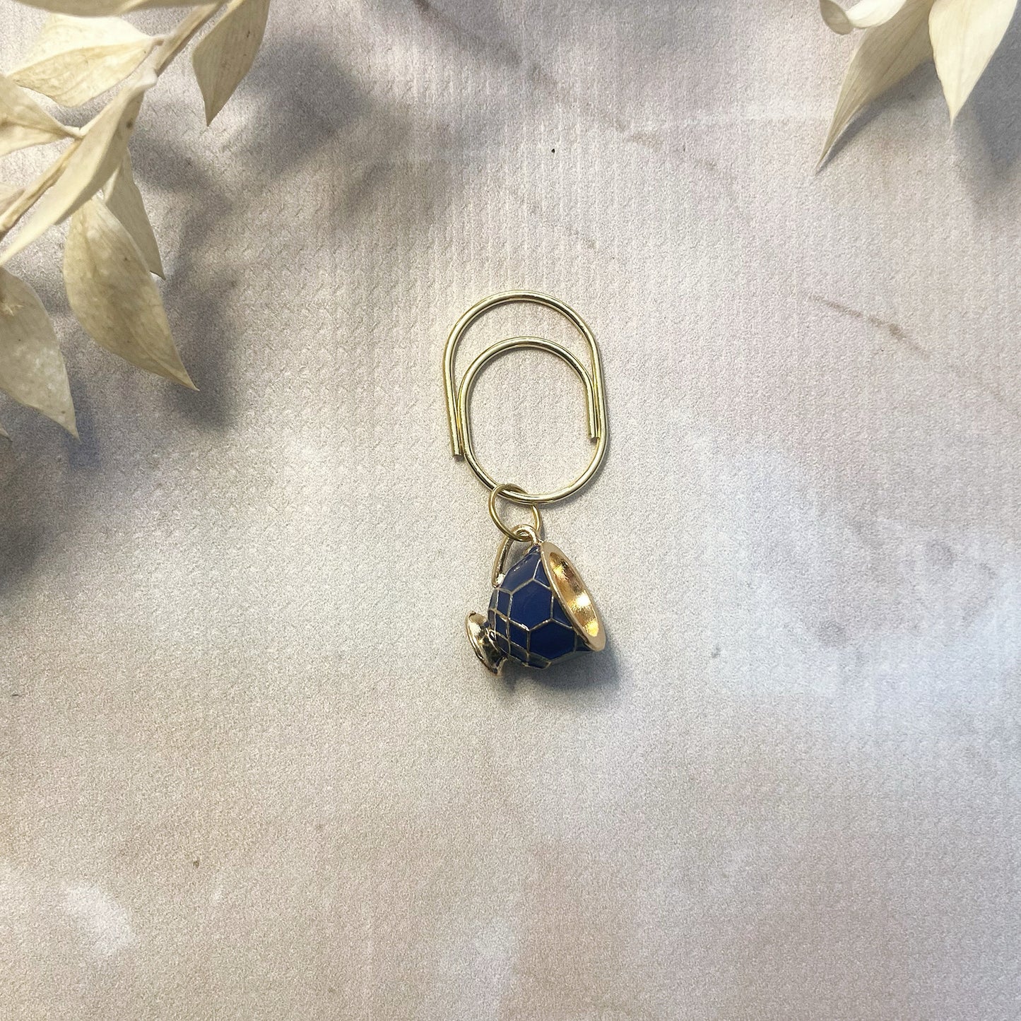 Royal Blue Teacup Planner Bookmark Charms