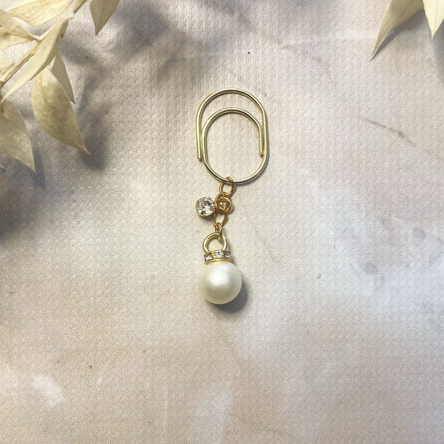 Single Pearl Drop Planner Bookmark Charms