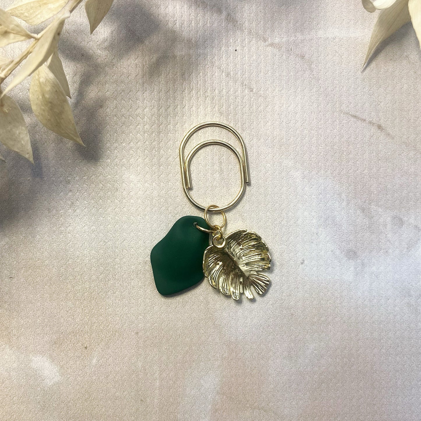Monstera Green Petal Planner Bookmark Charms