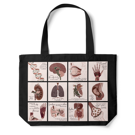 Anatomy Collection / Lattice Tote Bag (Black)