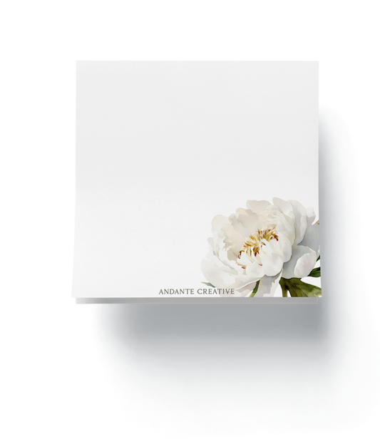 White Peony Notepad