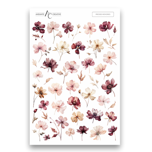 Pressed Memories Floral Sticker Sheet