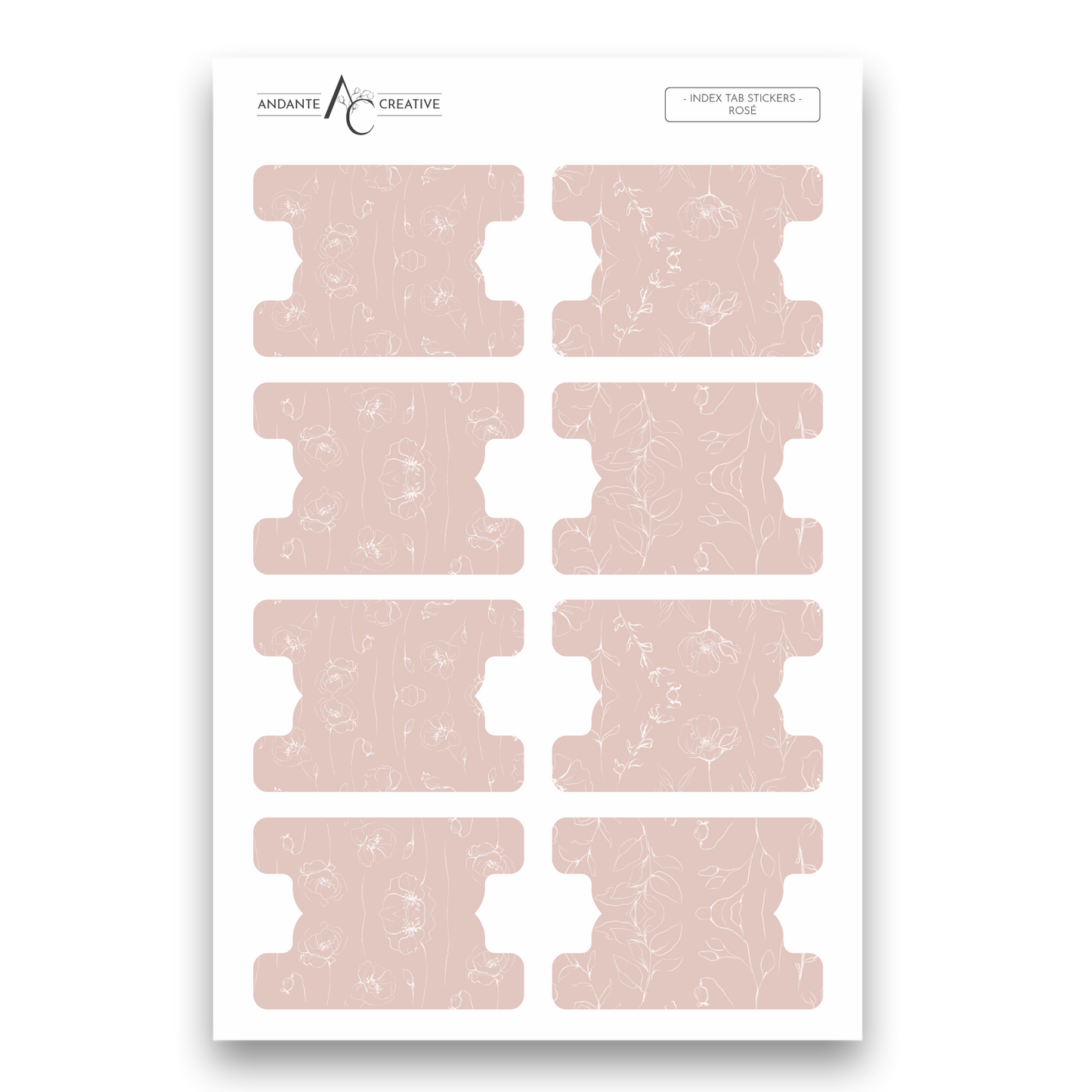 Rosé - Index Sticker Sheet