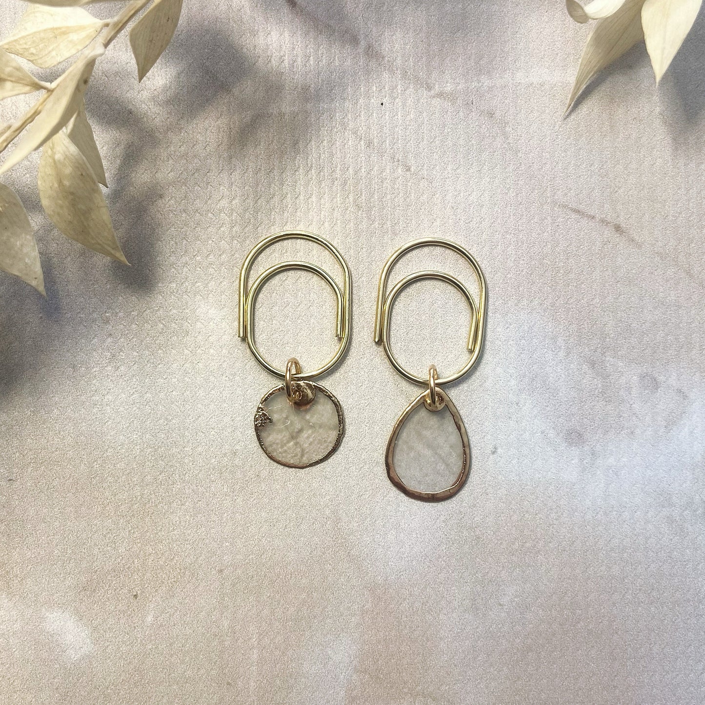 Natural Seashell Duo Planner Bookmark Charms