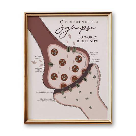 Synapse Anatomy Art Print (Neutral Style)