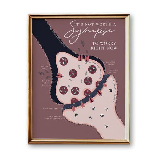 Synapse Anatomy Art Print (Original Style)