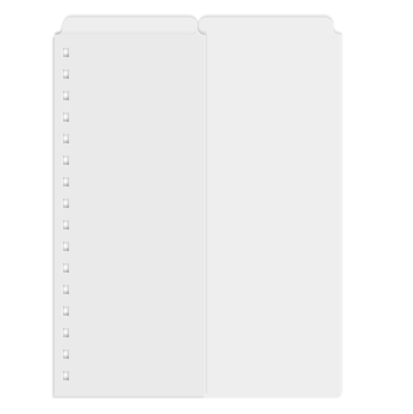 Dividers - Top 2 Tab Set (Punched - Wire binding)