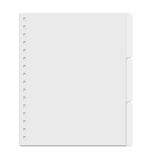 Dividers - 3 Tab Set (Punched - Wire binding)
