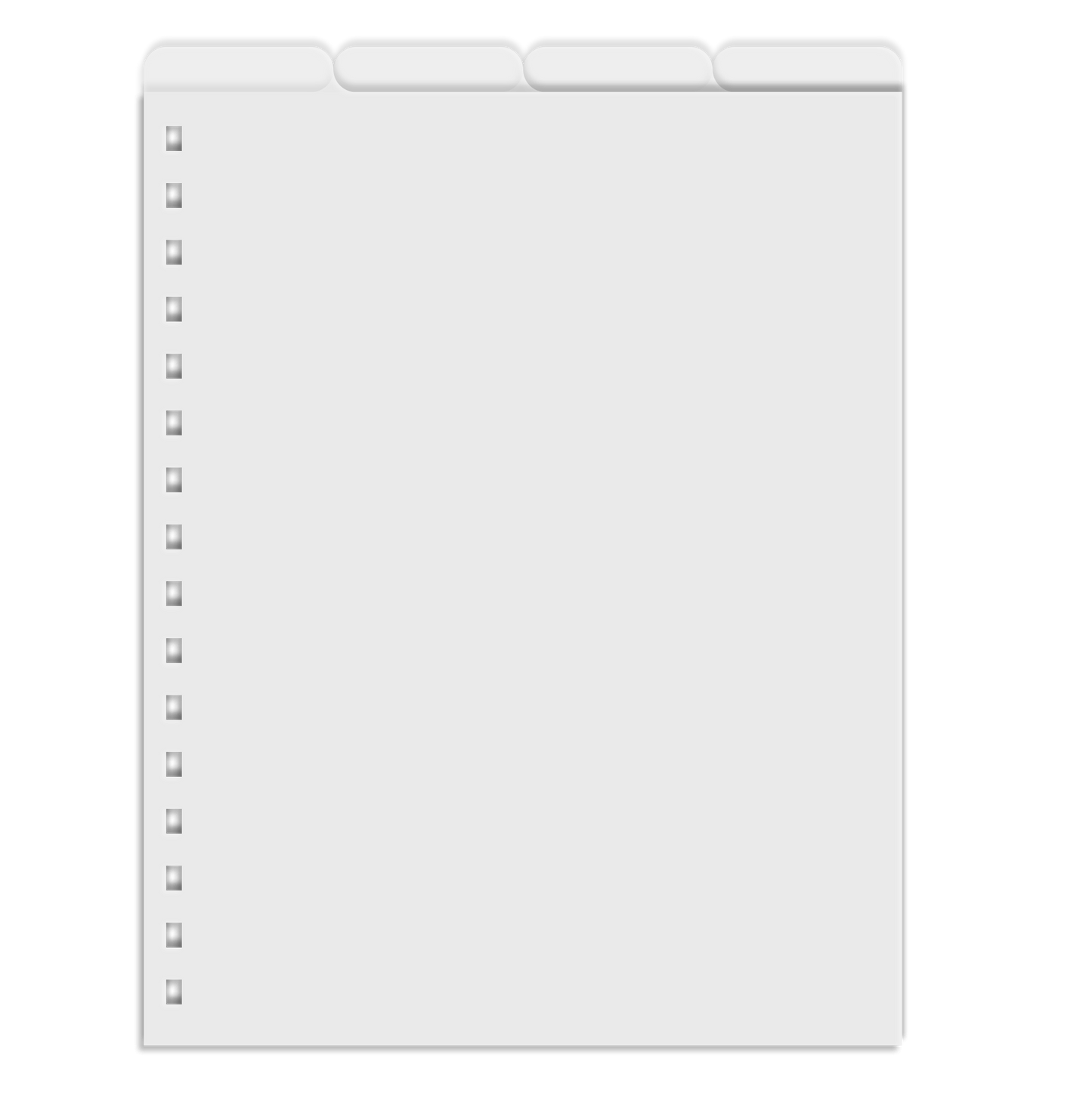 Dividers - Top 4 Tab Set (Punched - Wire binding)