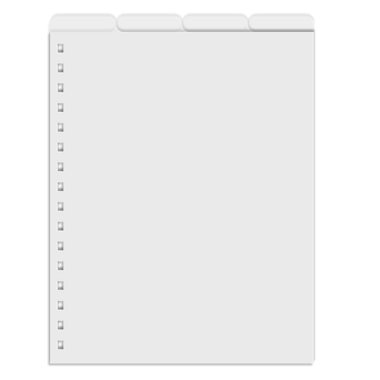 Dividers - Top 4 Tab Set (Punched - Wire binding)
