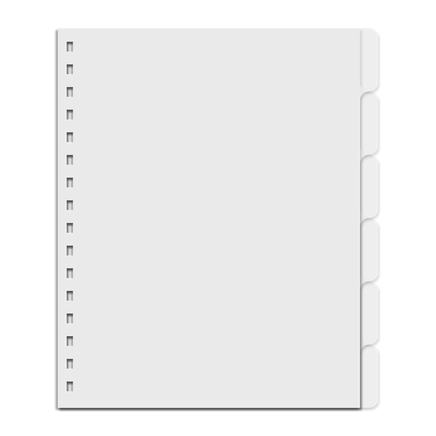 Dividers - 6 Tab Set (Punched - Wire binding)